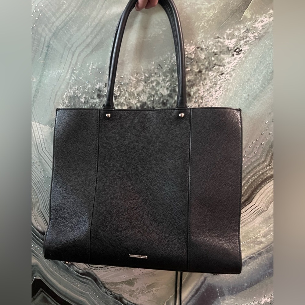 Rebecca Minkoff Megan black leather tote